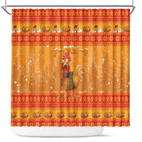 Funny Christmas F Caw F Chicken Shower Curtain Merry Craw Mas - Wonder Print Shop