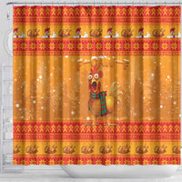 Funny Christmas F Caw F Chicken Shower Curtain Merry Craw Mas - Wonder Print Shop