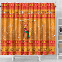 Funny Christmas F Caw F Chicken Shower Curtain Merry Craw Mas - Wonder Print Shop