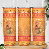Funny Christmas F Caw F Chicken Skinny Tumbler Merry Craw Mas - Wonder Print Shop