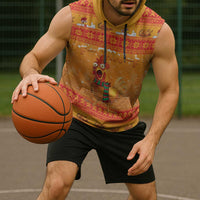 Funny Christmas F Caw F Chicken Sleeveless Hoodie Merry Craw Mas - Wonder Print Shop