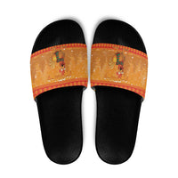 Funny Christmas F Caw F Chicken Slide Sandals Merry Craw Mas - Wonder Print Shop