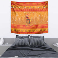 Funny Christmas F Caw F Chicken Tapestry Merry Craw Mas - Wonder Print Shop