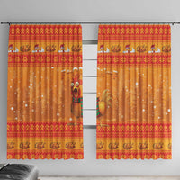 Funny Christmas F Caw F Chicken Window Curtain Merry Craw Mas - Wonder Print Shop