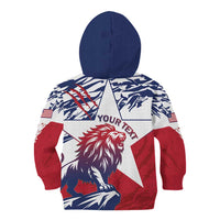Personalised Liberia Lion Kid Hoodie Grunge Style - Wonder Print Shop