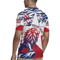Personalised Liberia Lion Rugby Jersey Grunge Style - Wonder Print Shop