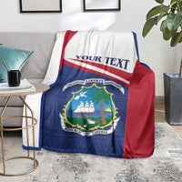 Personalised Liberia Blanket Coat Of Arms - African Pattern