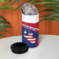 Personalised Liberia 4 in 1 Can Cooler Tumbler Coat Of Arms - African Pattern - Wonder Print Shop