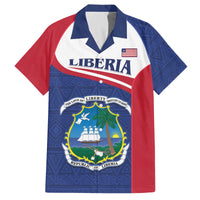 Personalised Liberia Family Matching Off The Shoulder Long Sleeve Dress and Hawaiian Shirt Coat Of Arms - African Pattern - Wonder Print Shop