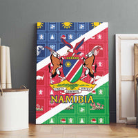 Namibia Christmas Canvas Wall Art Coat Of Arms Frohe Weihnachten - Wonder Print Shop