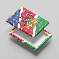 Namibia Christmas Canvas Wall Art Coat Of Arms Frohe Weihnachten - Wonder Print Shop