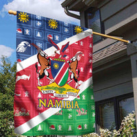 Namibia Christmas Garden Flag Coat Of Arms Frohe Weihnachten - Wonder Print Shop