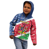 Namibia Christmas Kid Hoodie Coat Of Arms Frohe Weihnachten - Wonder Print Shop