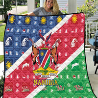 Namibia Christmas Quilt Coat Of Arms Frohe Weihnachten - Wonder Print Shop