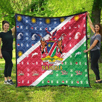 Namibia Christmas Quilt Coat Of Arms Frohe Weihnachten - Wonder Print Shop