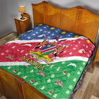 Namibia Christmas Quilt Coat Of Arms Frohe Weihnachten - Wonder Print Shop
