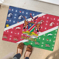 Namibia Christmas Rubber Doormat Coat Of Arms Frohe Weihnachten - Wonder Print Shop