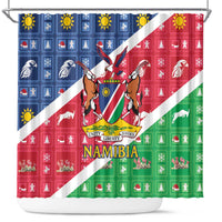 Namibia Christmas Shower Curtain Coat Of Arms Frohe Weihnachten