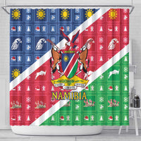Namibia Christmas Shower Curtain Coat Of Arms Frohe Weihnachten