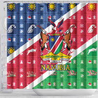 Namibia Christmas Shower Curtain Coat Of Arms Frohe Weihnachten