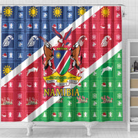 Namibia Christmas Shower Curtain Coat Of Arms Frohe Weihnachten