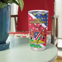 Namibia Christmas Tumbler Cup Coat Of Arms Frohe Weihnachten - Wonder Print Shop