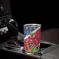 Namibia Christmas Tumbler Cup Coat Of Arms Frohe Weihnachten - Wonder Print Shop