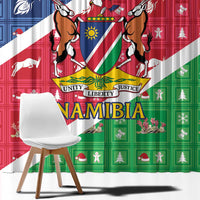 Namibia Christmas Window Curtain Coat Of Arms Frohe Weihnachten - Wonder Print Shop