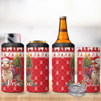 Peru Christmas 4 in 1 Can Cooler Tumbler Peruvian Alpaca Feliz Navidad - Wonder Print Shop