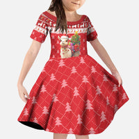 Peru Christmas Family Matching Off The Shoulder Long Sleeve Dress and Hawaiian Shirt Peruvian Alpaca Feliz Navidad - Wonder Print Shop