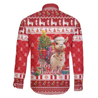 Peru Christmas Family Matching Off The Shoulder Long Sleeve Dress and Hawaiian Shirt Peruvian Alpaca Feliz Navidad - Wonder Print Shop