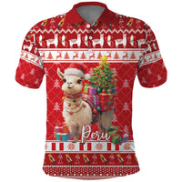 Peru Christmas Polo Shirt Peruvian Alpaca Feliz Navidad - Wonder Print Shop