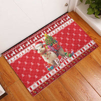 Peru Christmas Rubber Doormat Peruvian Alpaca Feliz Navidad - Wonder Print Shop