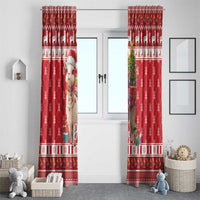 Peru Christmas Window Curtain Peruvian Alpaca Feliz Navidad - Wonder Print Shop