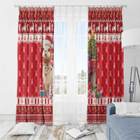Peru Christmas Window Curtain Peruvian Alpaca Feliz Navidad - Wonder Print Shop