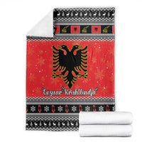 Albania Christmas Blanket Albanian Eagle Gezuar Krishtlindja