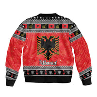 Albania Christmas Bomber Jacket Albanian Eagle Gezuar Krishtlindja - Wonder Print Shop