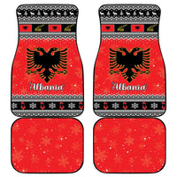 Albania Christmas Car Mats Albanian Eagle Gezuar Krishtlindja - Wonder Print Shop