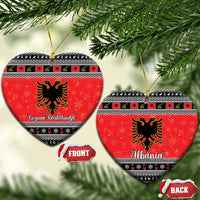 Albania Christmas Ceramic Ornament Albanian Eagle Gezuar Krishtlindja - Wonder Print Shop