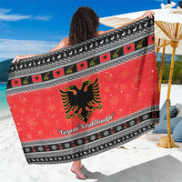 Albania Christmas Sarong Albanian Eagle Gezuar Krishtlindja - Wonder Print Shop