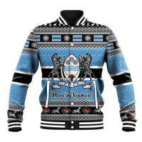 Botswana Christmas Baseball Jacket Coat Of Arms Muve neKisimusi - Wonder Print Shop