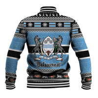 Botswana Christmas Baseball Jacket Coat Of Arms Muve neKisimusi - Wonder Print Shop