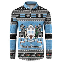 Botswana Christmas Button Sweatshirt Coat Of Arms Muve neKisimusi - Wonder Print Shop