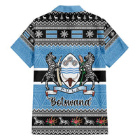 Botswana Christmas Family Matching Long Sleeve Bodycon Dress and Hawaiian Shirt Coat Of Arms Muve neKisimusi - Wonder Print Shop