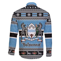 Botswana Christmas Family Matching Puletasi and Hawaiian Shirt Coat Of Arms Muve neKisimusi - Wonder Print Shop