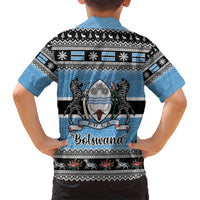 Botswana Christmas Hawaiian Shirt Coat Of Arms Muve neKisimusi - Wonder Print Shop