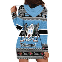 Botswana Christmas Hoodie Dress Coat Of Arms Muve neKisimusi - Wonder Print Shop