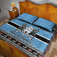 Botswana Christmas Quilt Bed Set Coat Of Arms Muve neKisimusi - Wonder Print Shop