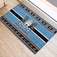 Botswana Christmas Rubber Doormat Coat Of Arms Muve neKisimusi - Wonder Print Shop