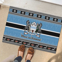 Botswana Christmas Rubber Doormat Coat Of Arms Muve neKisimusi - Wonder Print Shop